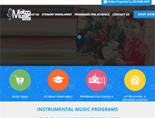 Tablet Screenshot of metromusic.net.au
